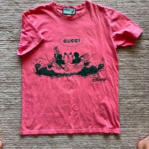 Gucci Pink T-shirt with Disney Mickey Mouse print